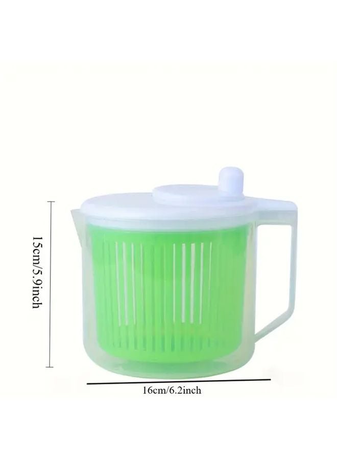 White And Green Multifunctional Vegetable Dehydrator Non Electric Salad Dryer Water Filter Squeezer - Image 3